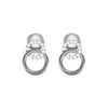 Interlink Hoops Half Circle Lab Diamond Earring (0.13 ct)