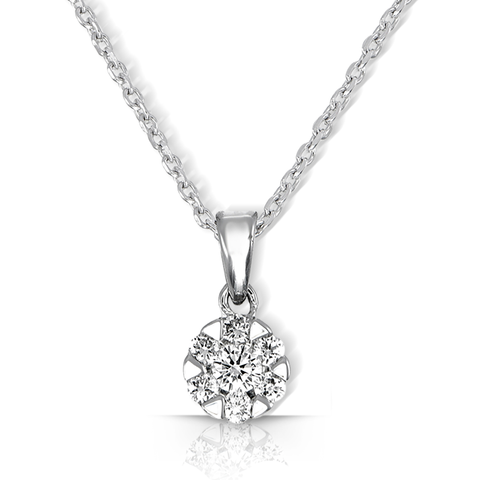 Multi Stud Lab Grown Diamond Necklace Pendant (0.06-0.25ct)