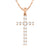 Floating Cross Lab Grown Diamond Necklace Pendant (0.19 ct)