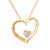 DOUBLE HEART PENDANT Dovediamond 18K Yellow Gold