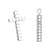 Floating Cross Lab Grown Diamond Necklace Pendant (0.19 ct)