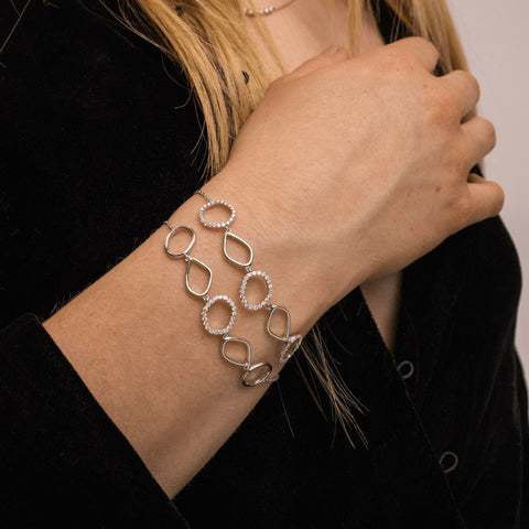 Geometric Design Lab Grown Diamond Bracelet (0.50ct)