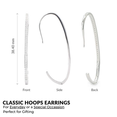 Classic Semi Hoop Lab Grown Diamond Earring (0.15 ct)