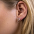 Interlink Hoops Half Circle Lab Diamond Earring (0.13 ct)